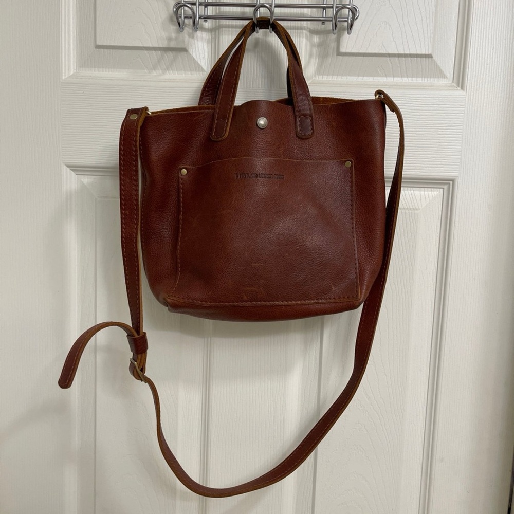 Portland Leather mini crossbody tote